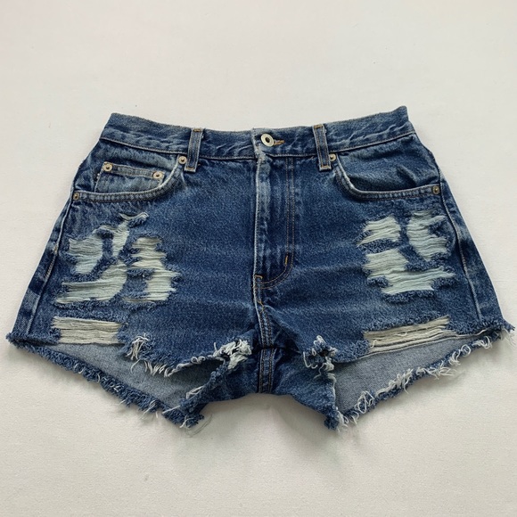 EXPRESS Waist 29-30 Medium Hand-Distressed 52RE - Picture 6 of 10